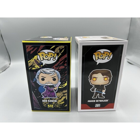 Funko Pop! Star Wars Anakin Skywalker #281 Walgreens | Ben Kenobi #572 Target Ex - Picture 2 of 14